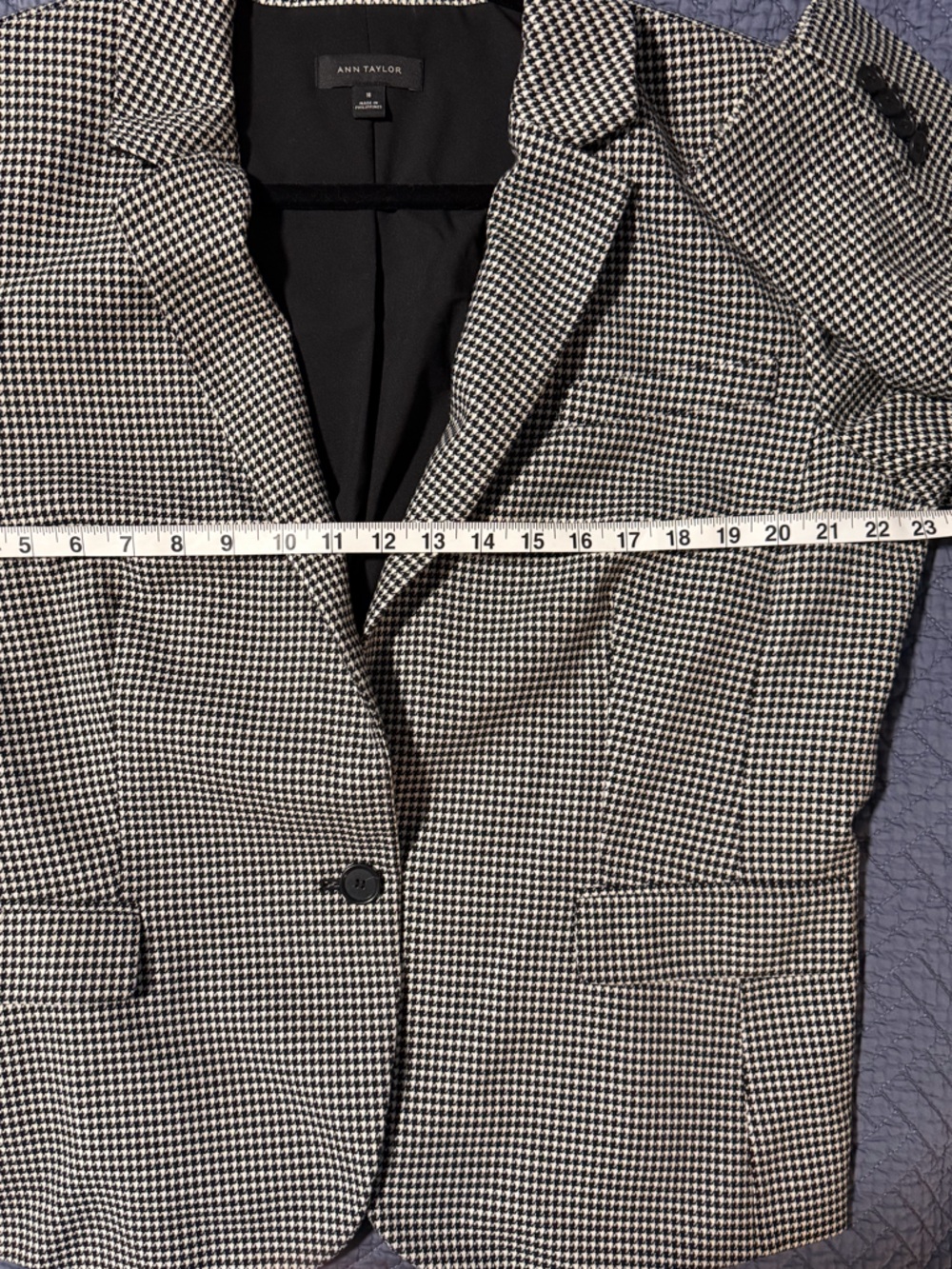 Ann Taylor Houndstooth Blazer - Size 18 - Picture 9 of 9